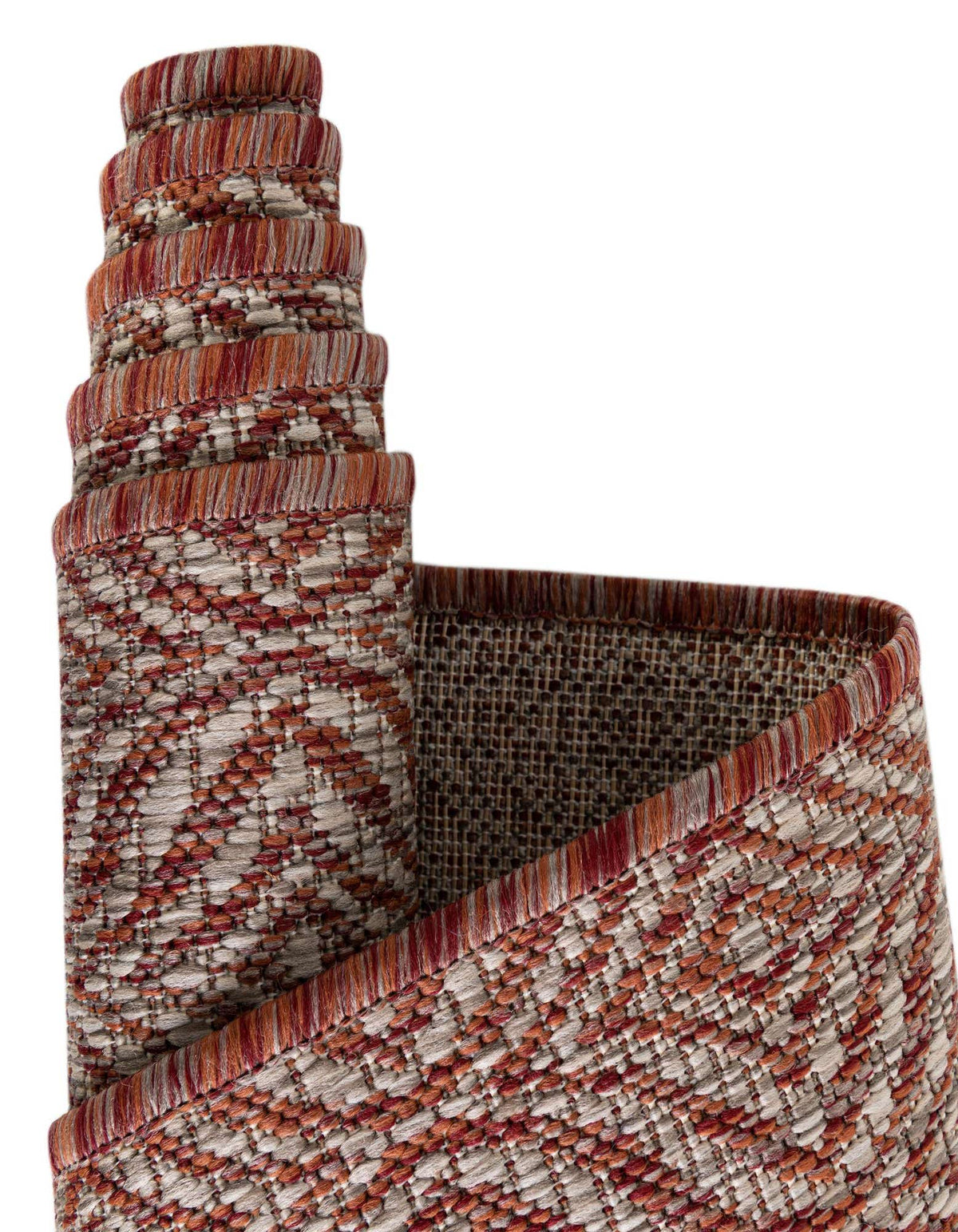 Läufer Outdoor Teppich Outdoor Trellis in Rostrot von Hadorn™ - Lifestyle Image