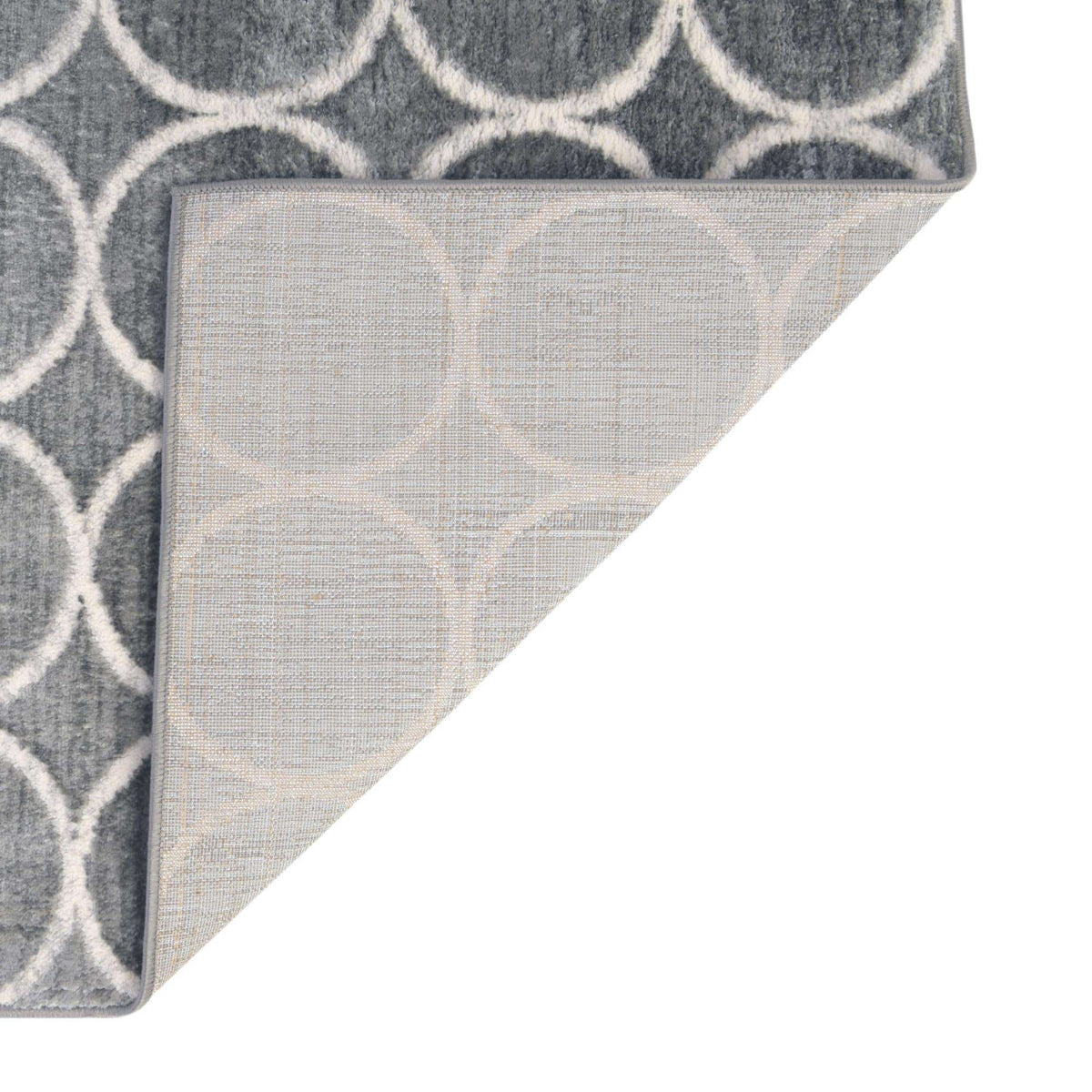Rechteck Teppich Lattice Trellis in Grau von Hadorn™ - Lifestyle Image