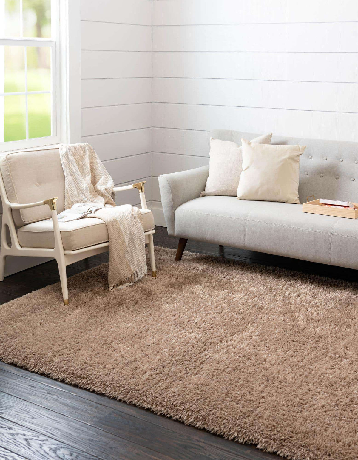 Rechteck Hochflorteppich Infinity Shag in Grau von Hadorn™ - Lifestyle Image
