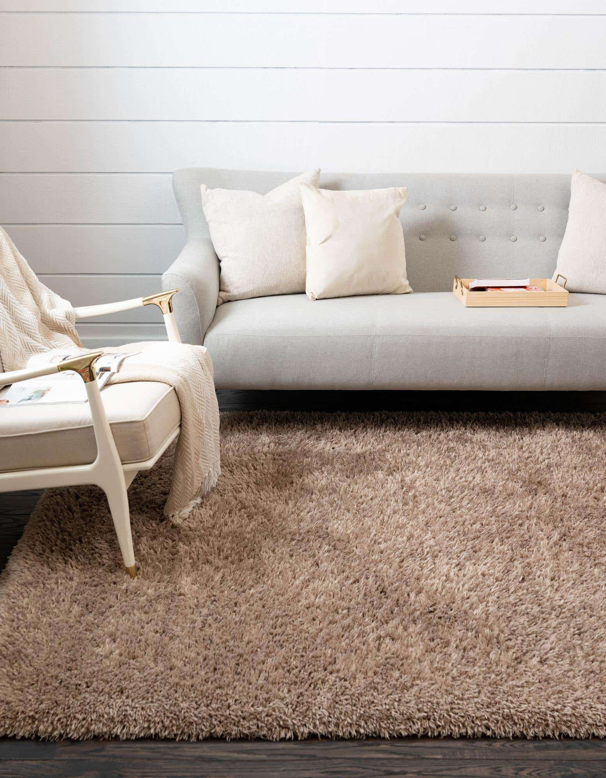 Rechteck Hochflorteppich Infinity Shag in Grau von Hadorn™ - Lifestyle Image