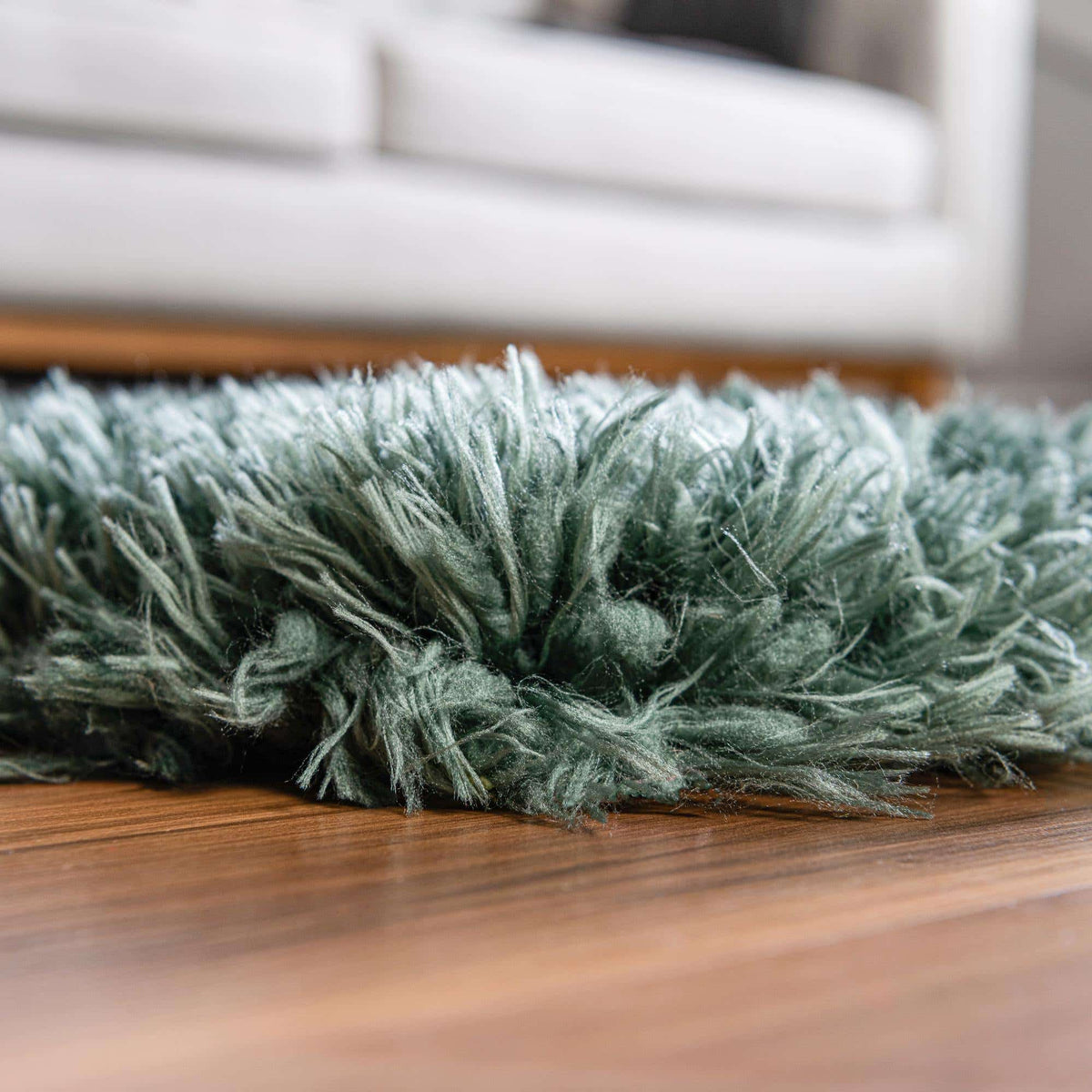 Rechteck Hochflorteppich Infinity Shag in Grün von Hadorn™ - Lifestyle Image