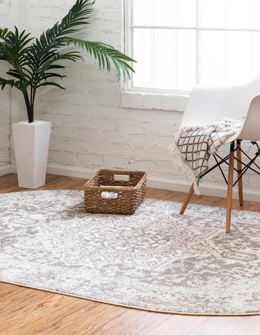Oval Teppich Arlington in Weiss von Hadorn™ - Lifestyle Image