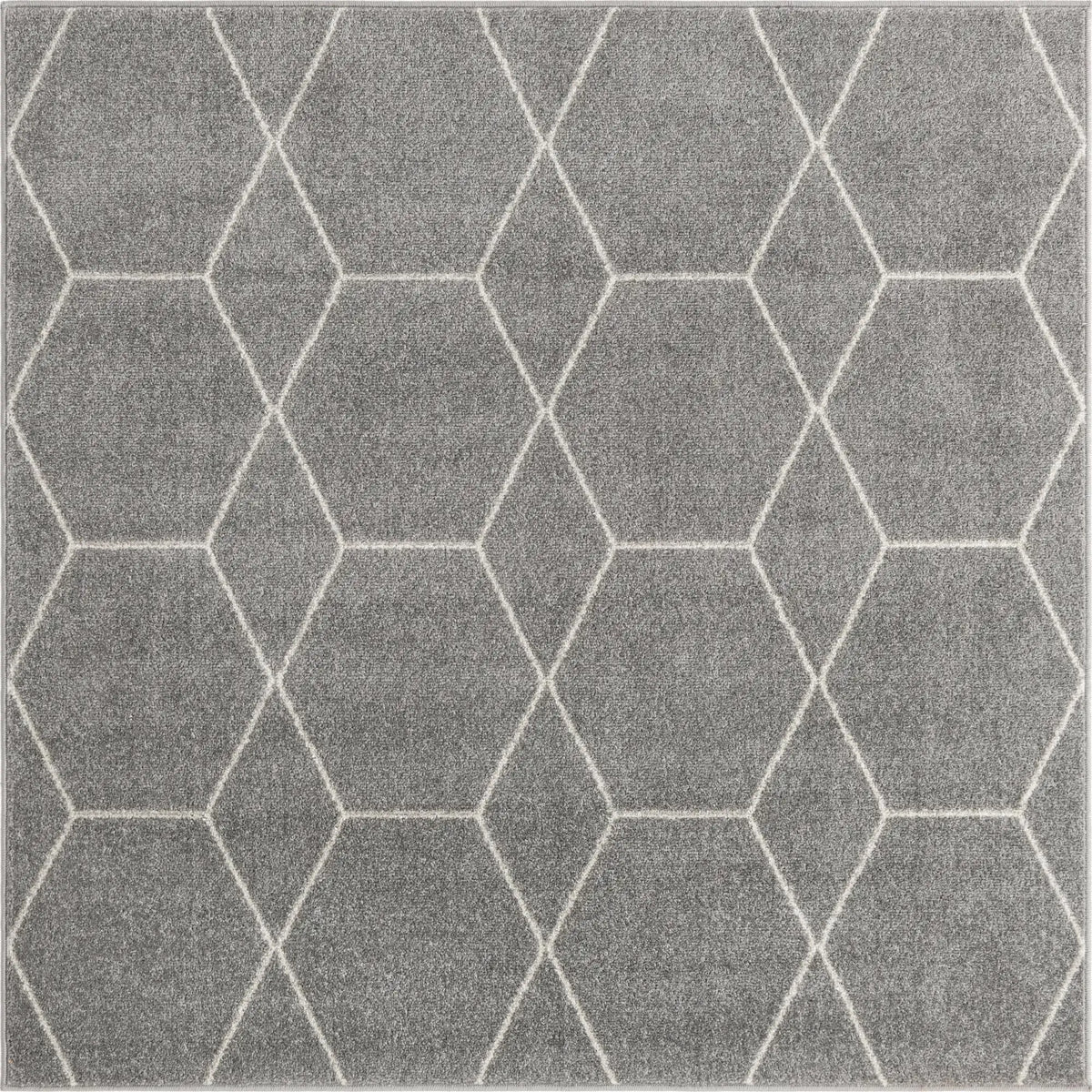 Quadratisch Teppich Trellis Frieze in Hellgrau von Hadorn™ - Lifestyle Image