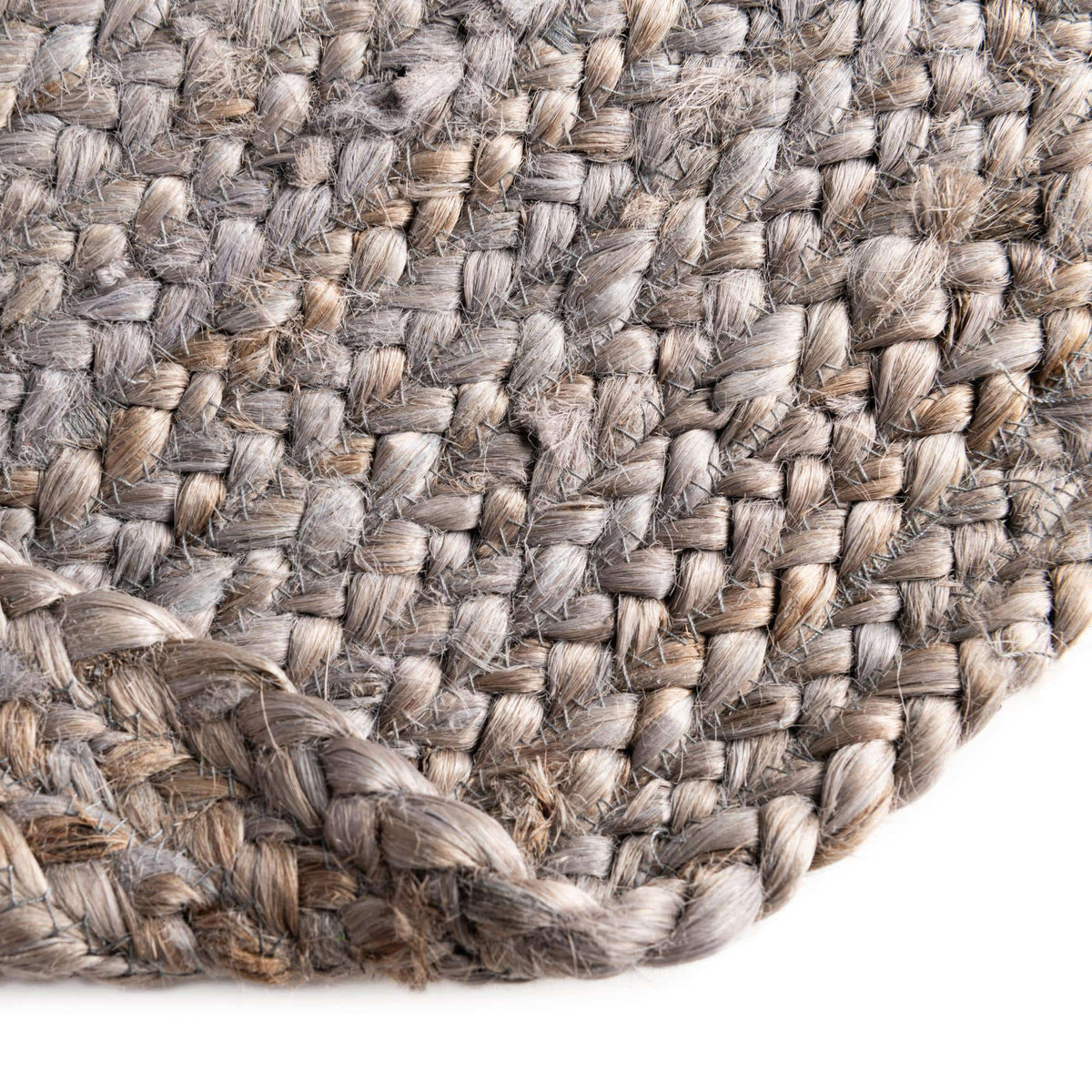 Oval Teppich Braided Jute in Grau von Hadorn™ - Lifestyle Image