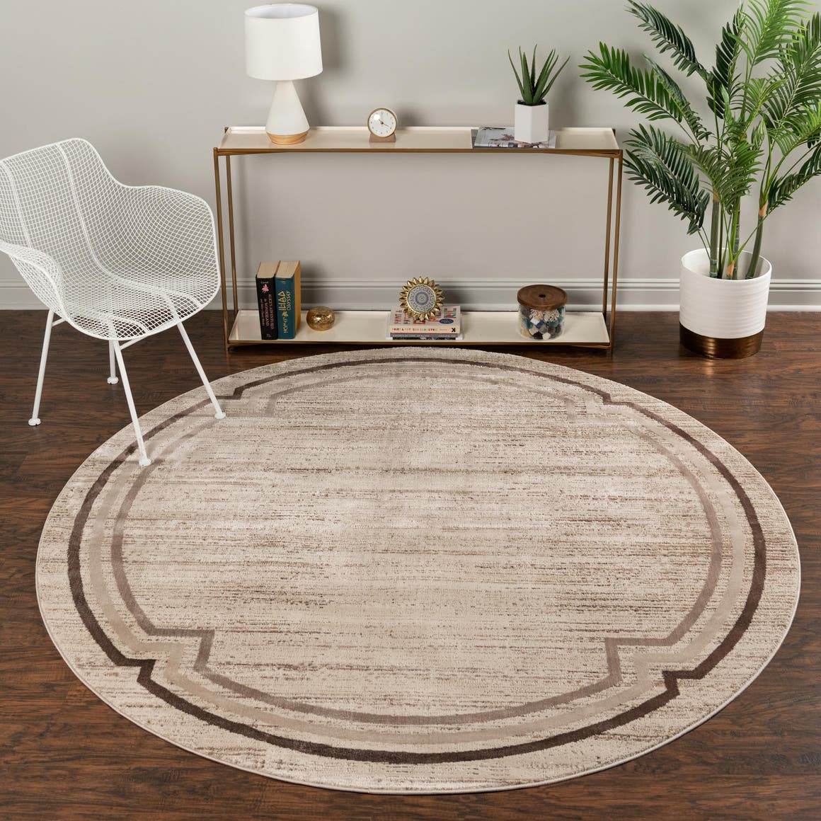 Rund Teppich Oasis in Braun von Hadorn™ - Lifestyle Image