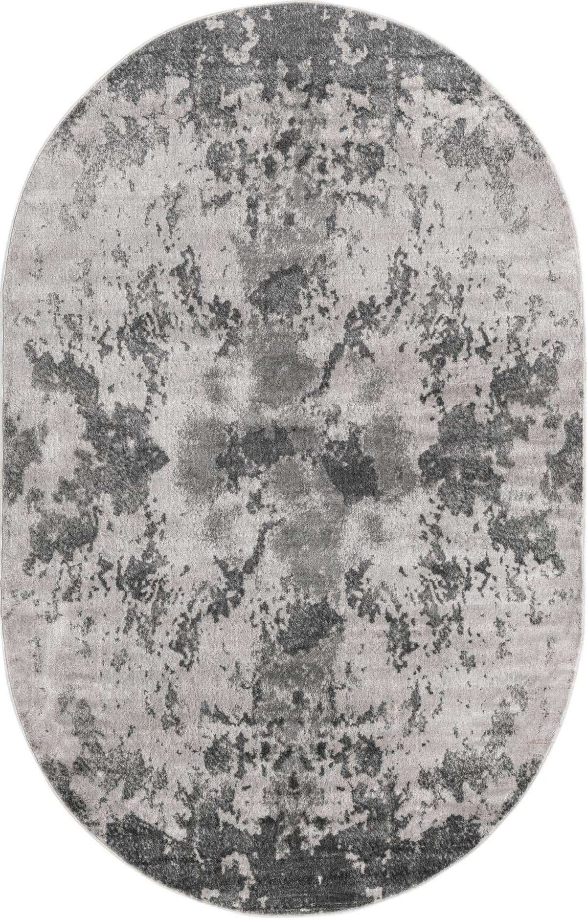 Oval Teppich Metropolis in Hellgrau von Hadorn™ - Lifestyle Image