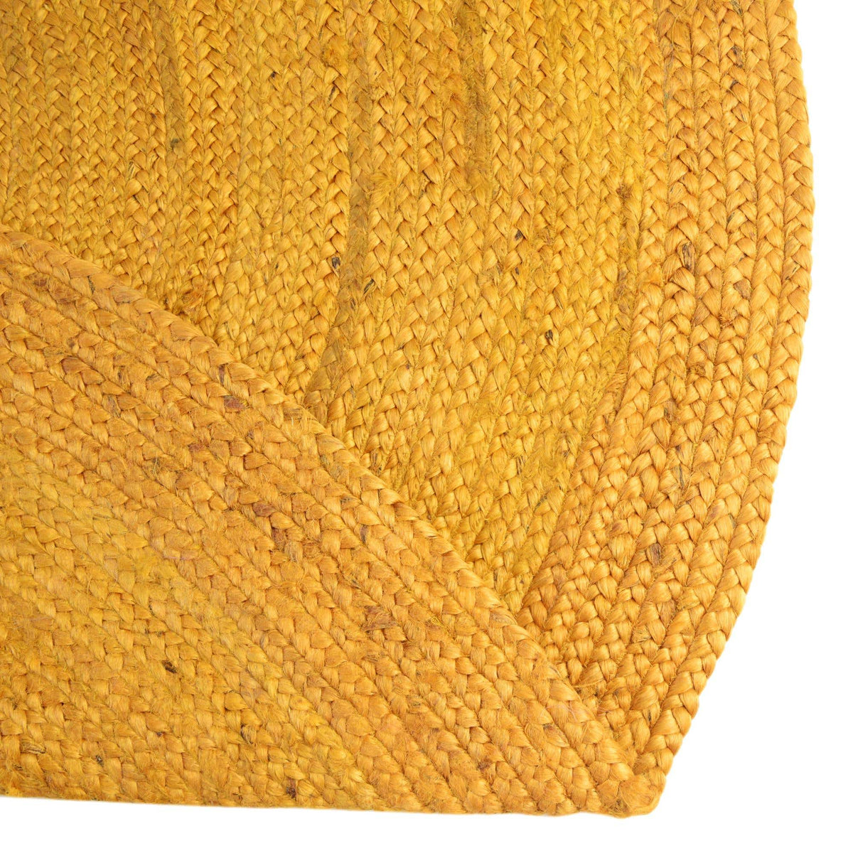 Rund Teppich Braided Jute in Gelb von Hadorn™ - Lifestyle Image