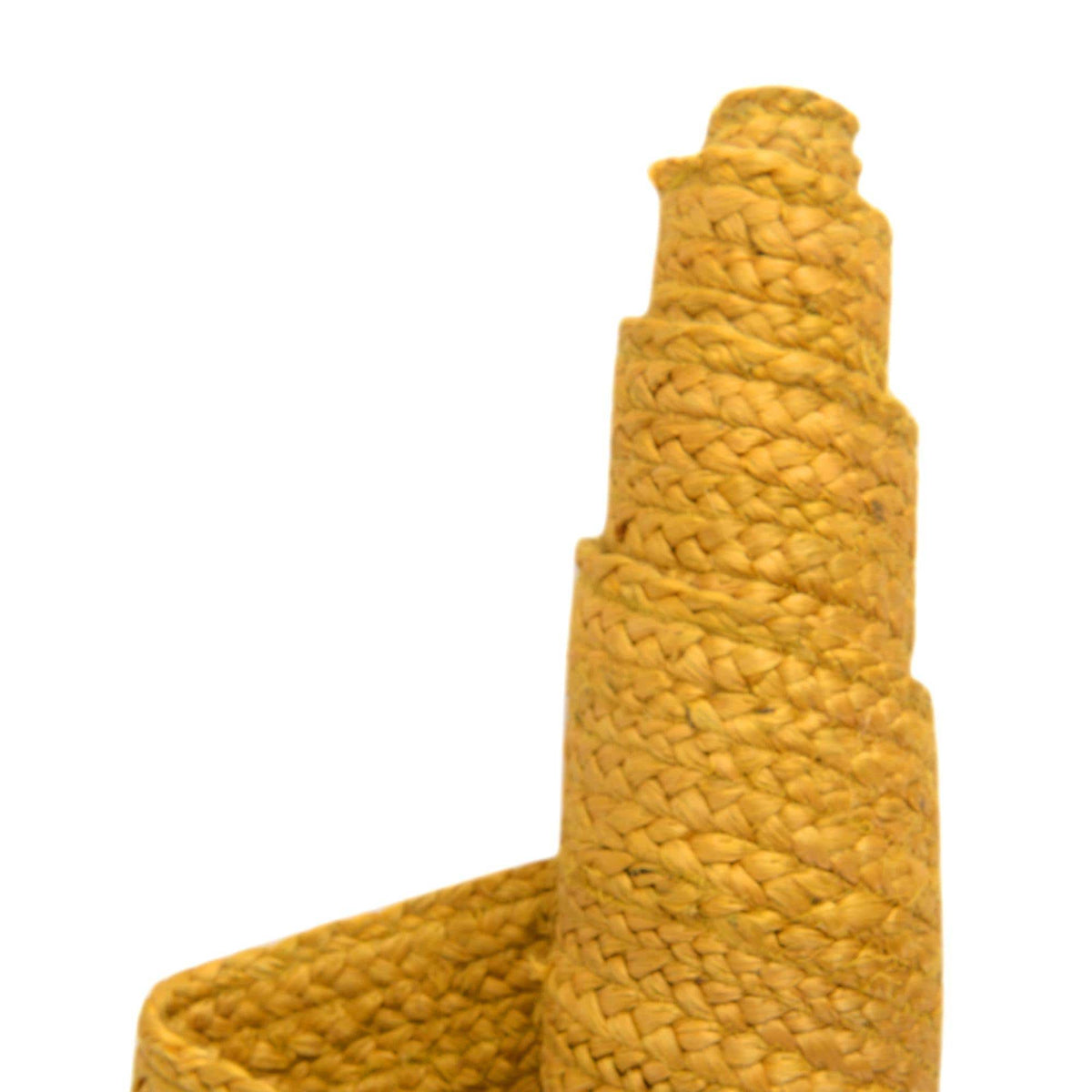 Rund Teppich Braided Jute in Gelb von Hadorn™ - Lifestyle Image
