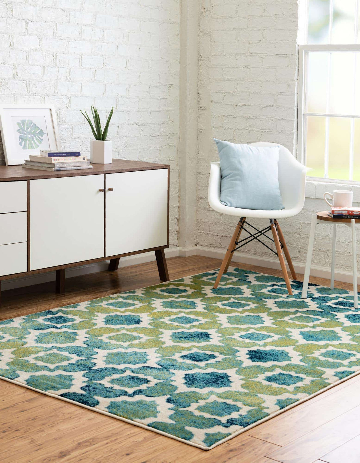 Rechteck Teppich Azalea in Blau von Hadorn™ - Lifestyle Image