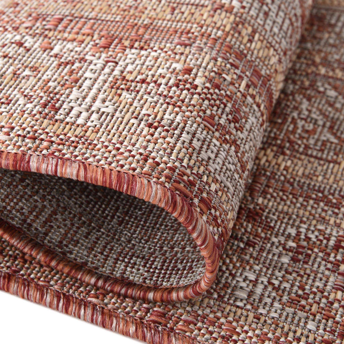 Rund Outdoor Teppich Outdoor Traditional in Rostrot von Hadorn™ - Lifestyle Image
