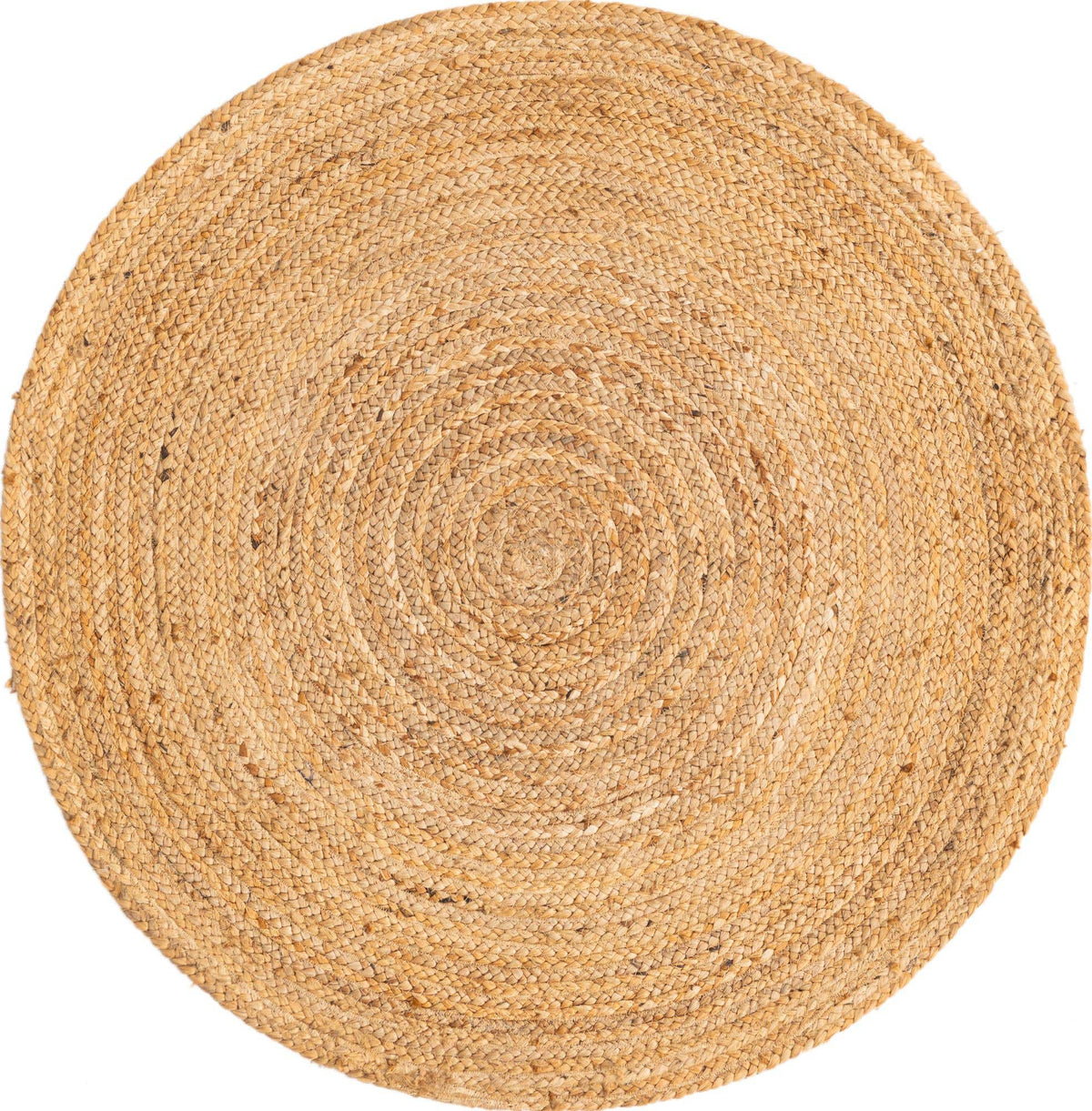 Rund Teppich Braided Jute Luxe in Natürlich von Hadorn™ - Lifestyle Image