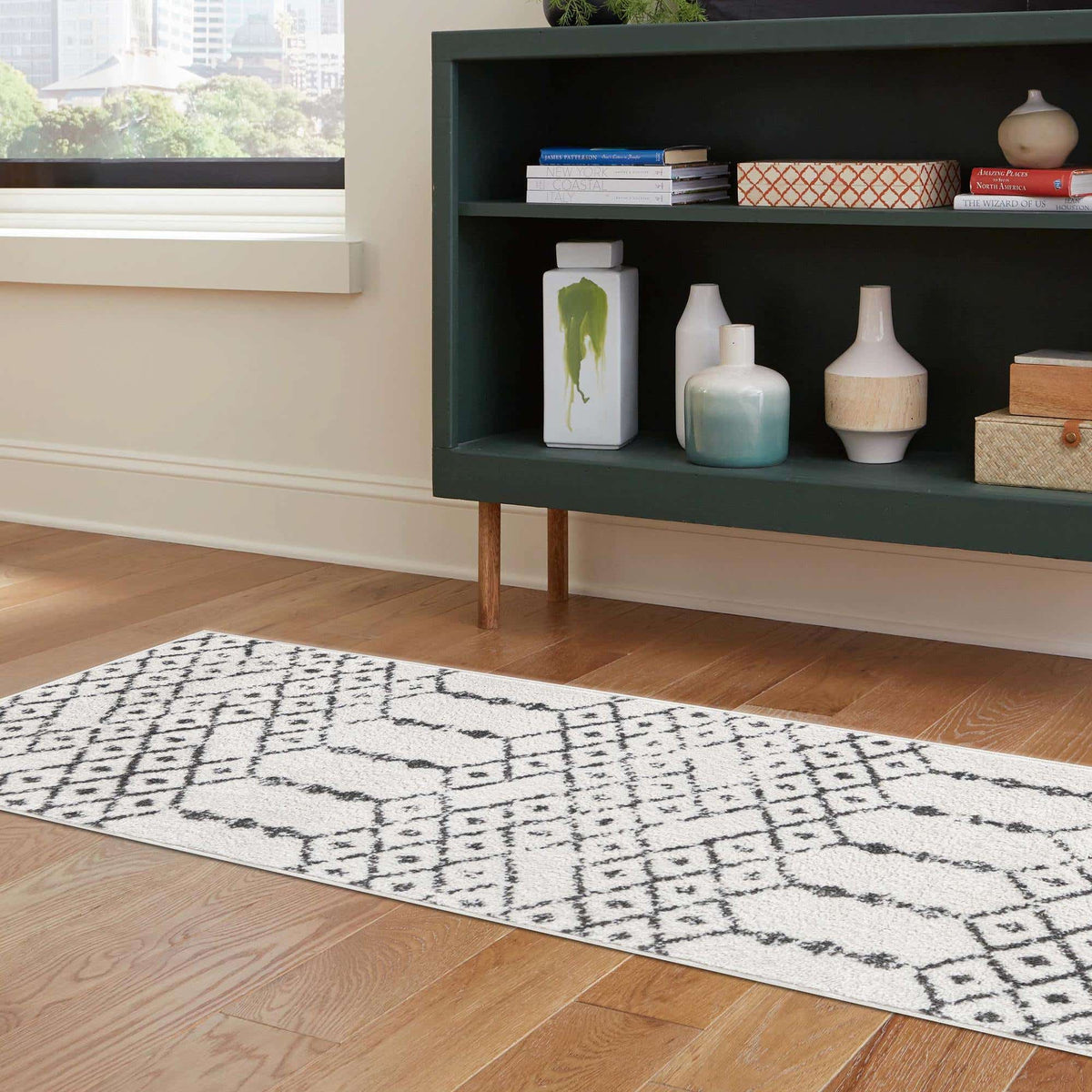 Läufer Teppich Paxon Trellis in Beige von Hadorn™ - Lifestyle Image