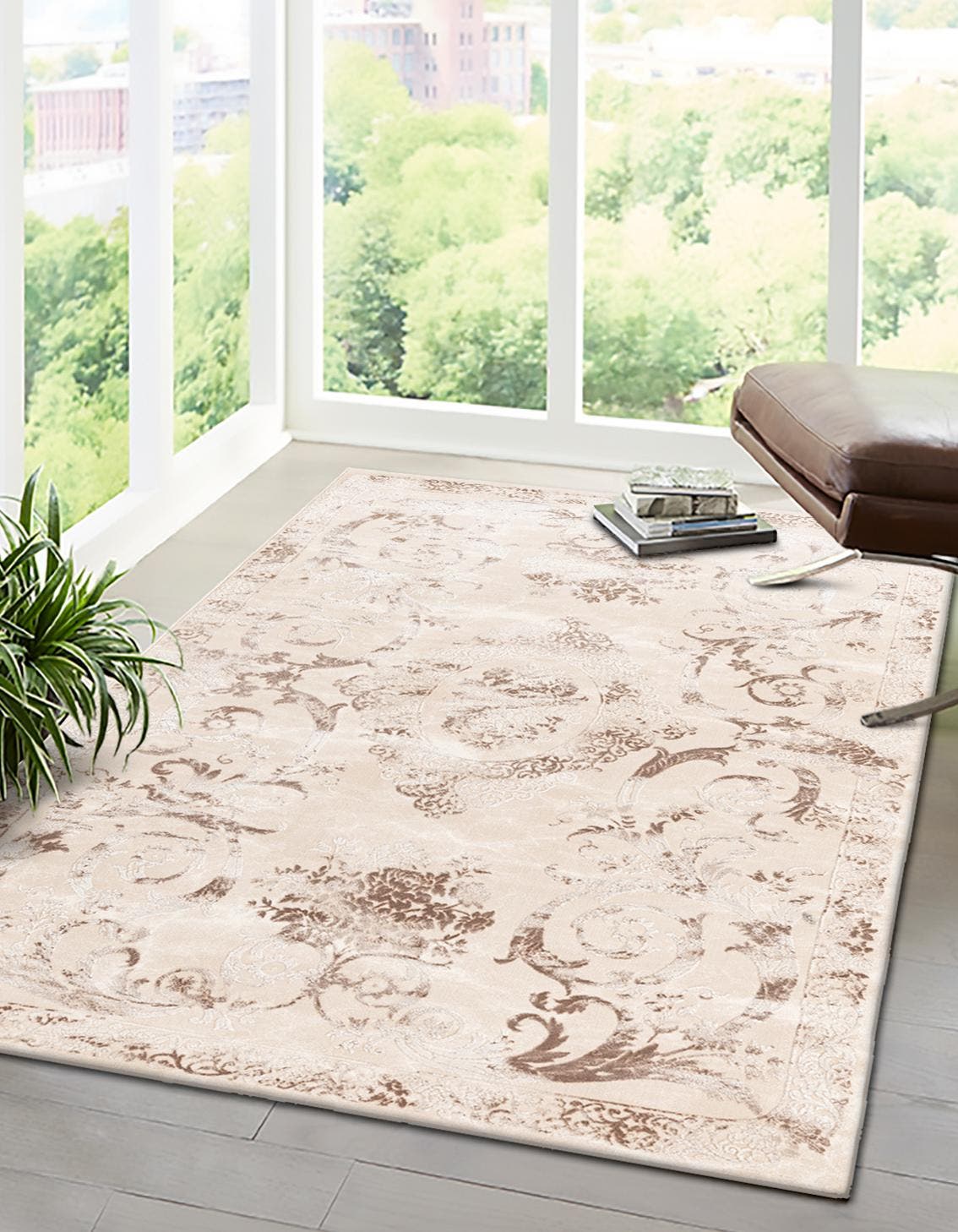 Rechteck Teppich Finsbury in Beige von Hadorn™ - Lifestyle Image
