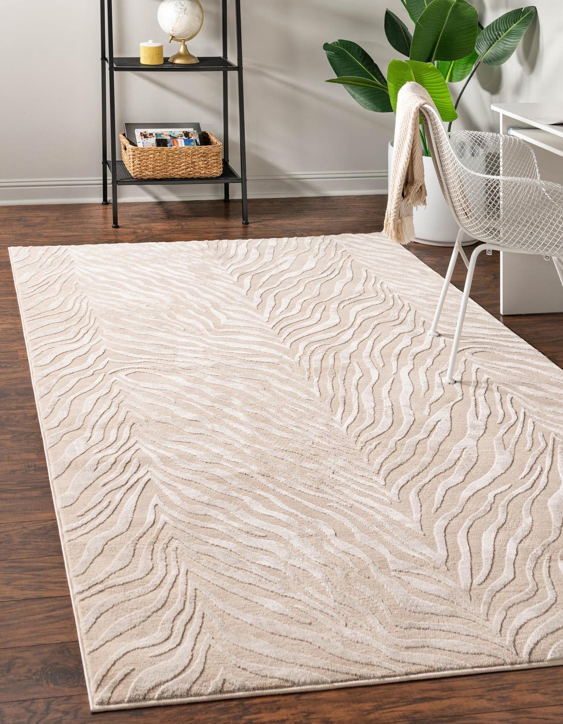 Rechteck Teppich Finsbury in Elfenbeinbeige von Hadorn™ - Lifestyle Image