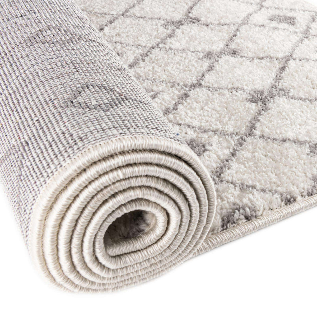 Rechteck Teppich Moroccan Trellis in Elfenbein und grau von Hadorn™ - Lifestyle Image