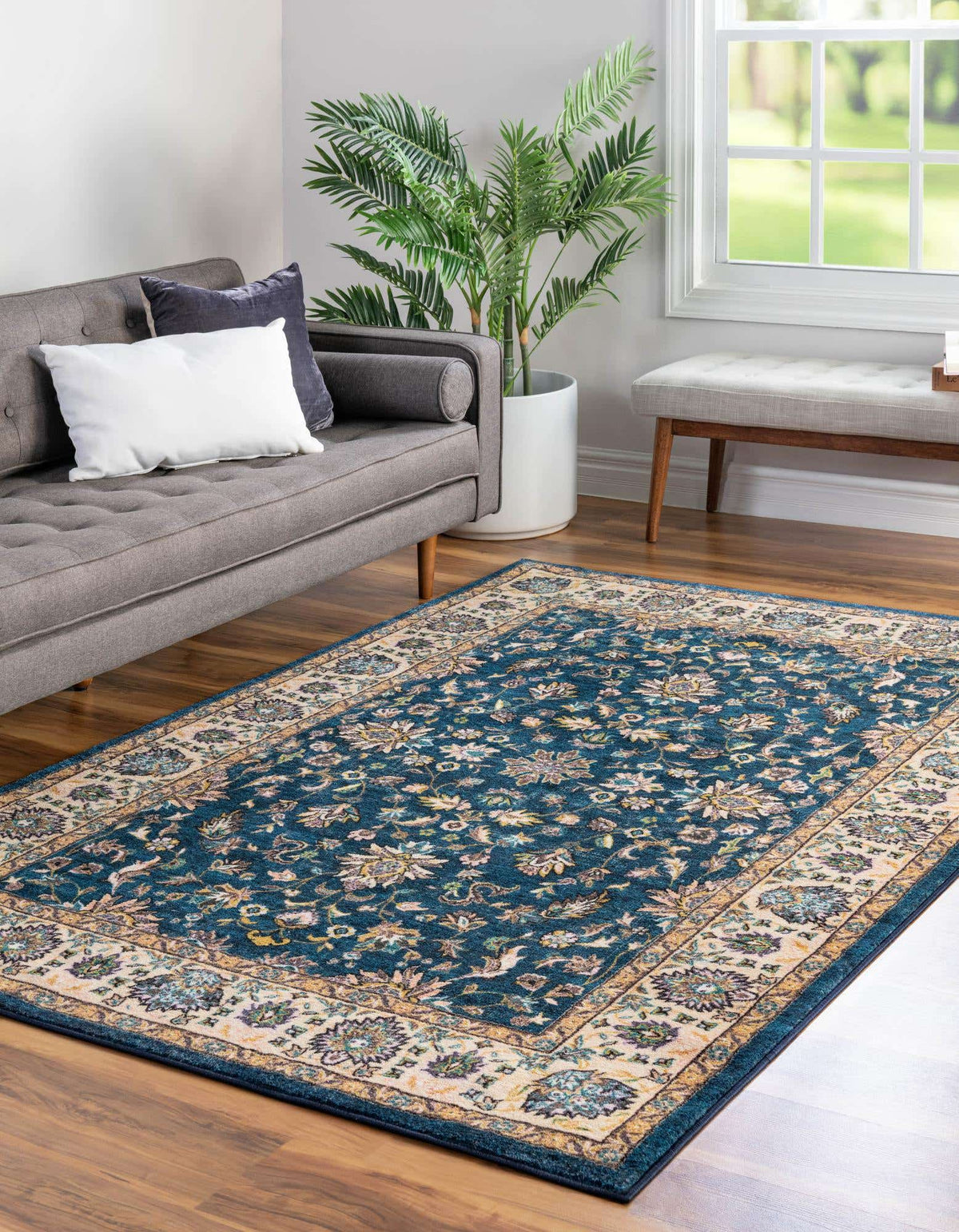 Rechteck Teppich Medina in Blau von Hadorn™ - Lifestyle Image