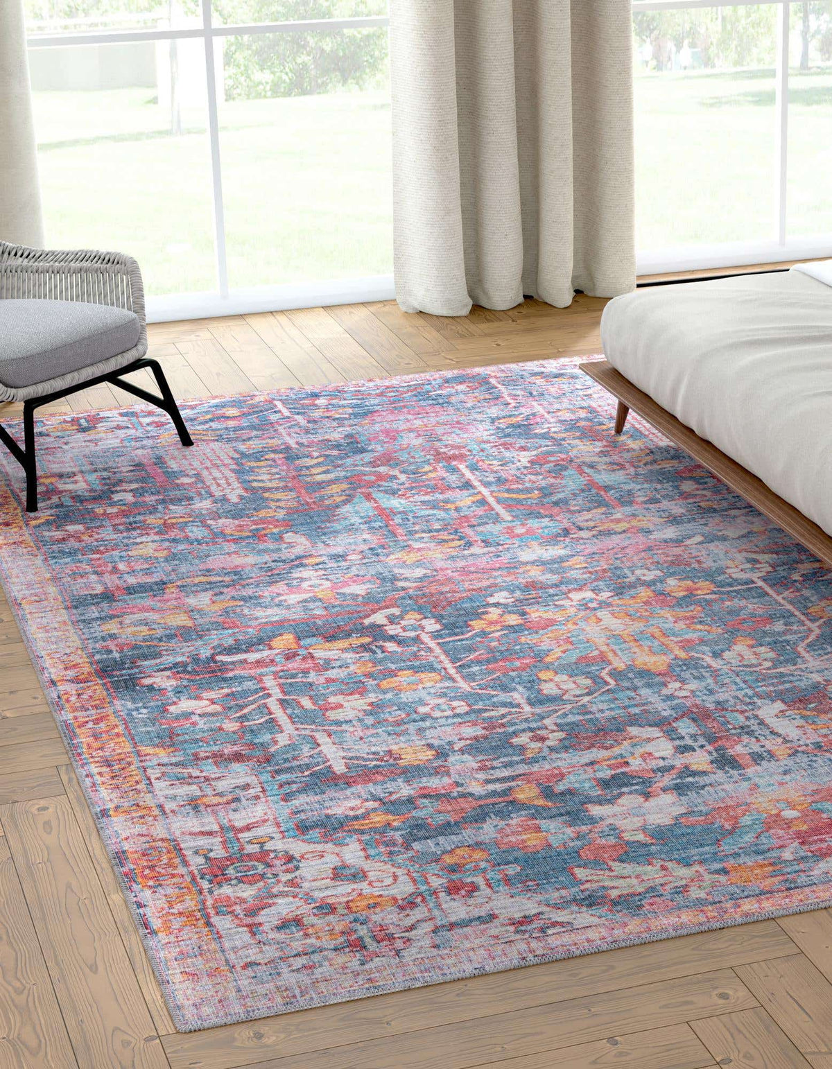 Rechteck Teppich Maahru in Blau von Hadorn™ - Lifestyle Image