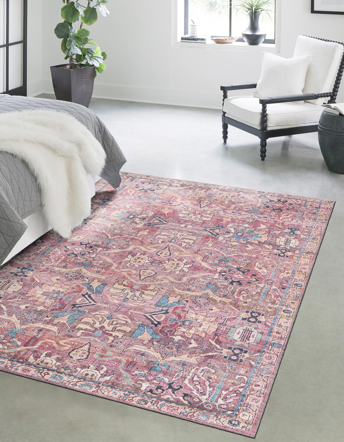 Rechteck Teppich Nostalgia in Rosa von Hadorn™ - Lifestyle Image
