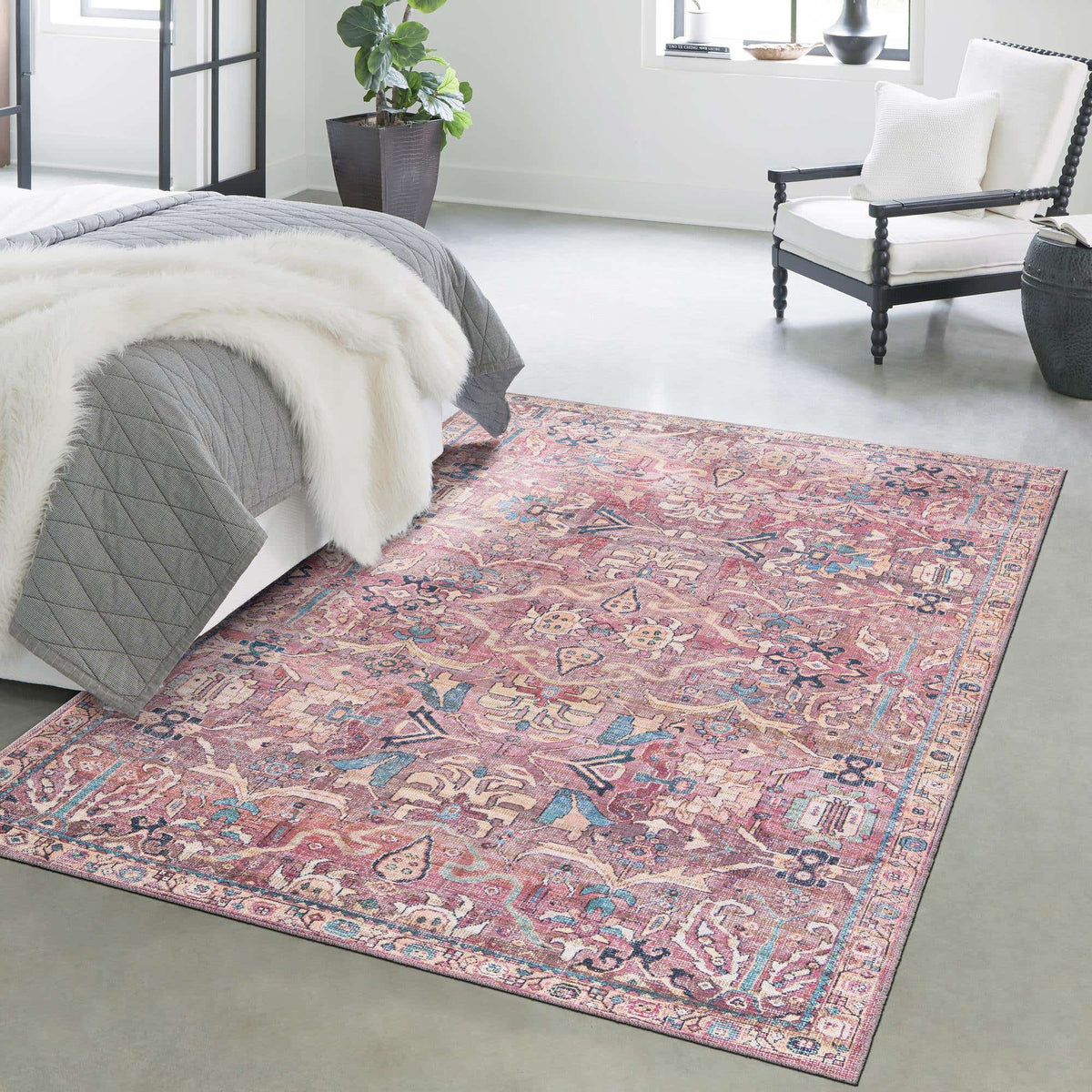 Rechteck Teppich Nostalgia in Rosa von Hadorn™ - Lifestyle Image