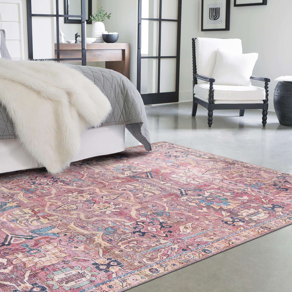 Rechteck Teppich Nostalgia in Rosa von Hadorn™ - Lifestyle Image