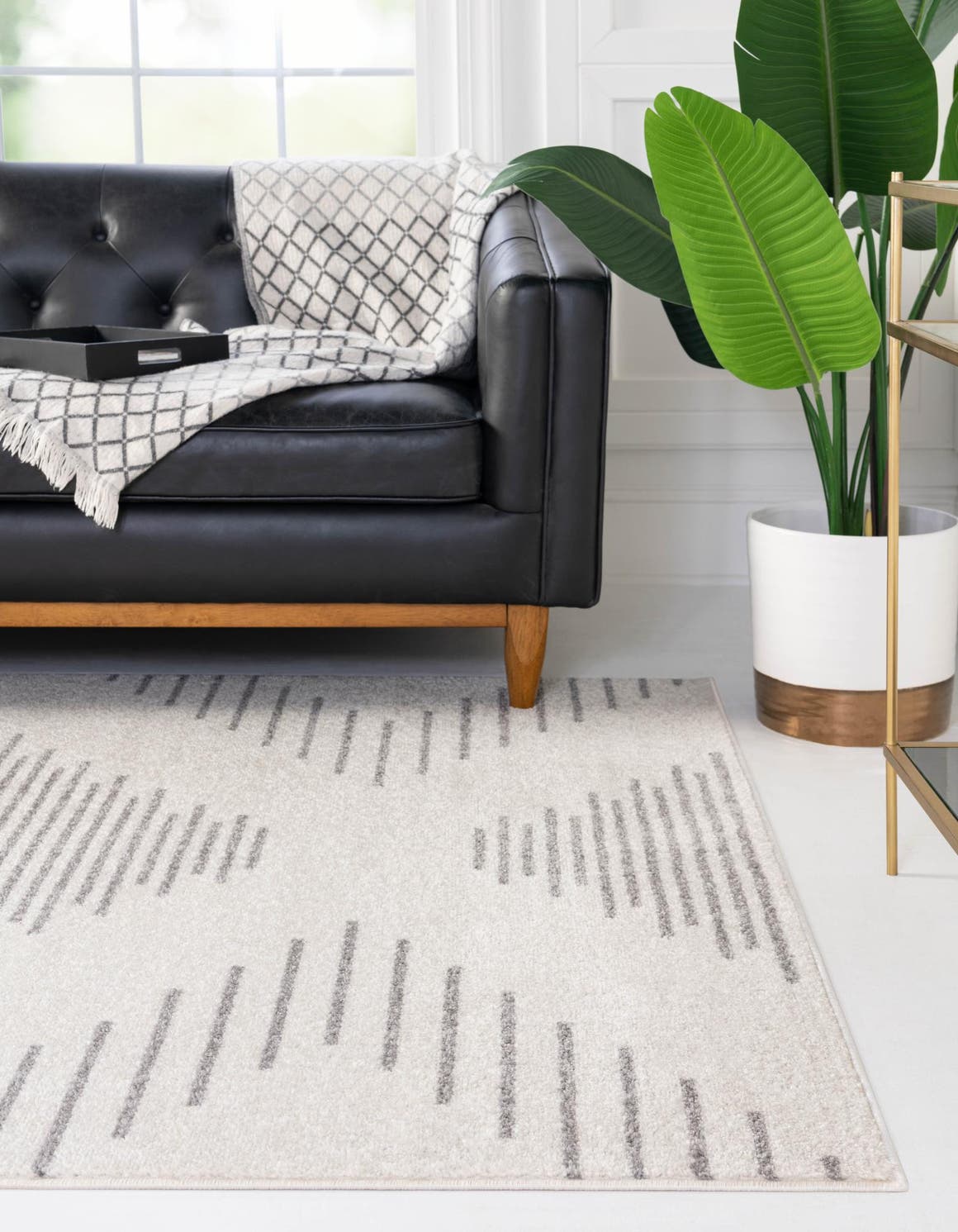Rechteck Teppich Kai in Elfenbein und Grau von Hadorn™ - Lifestyle Image