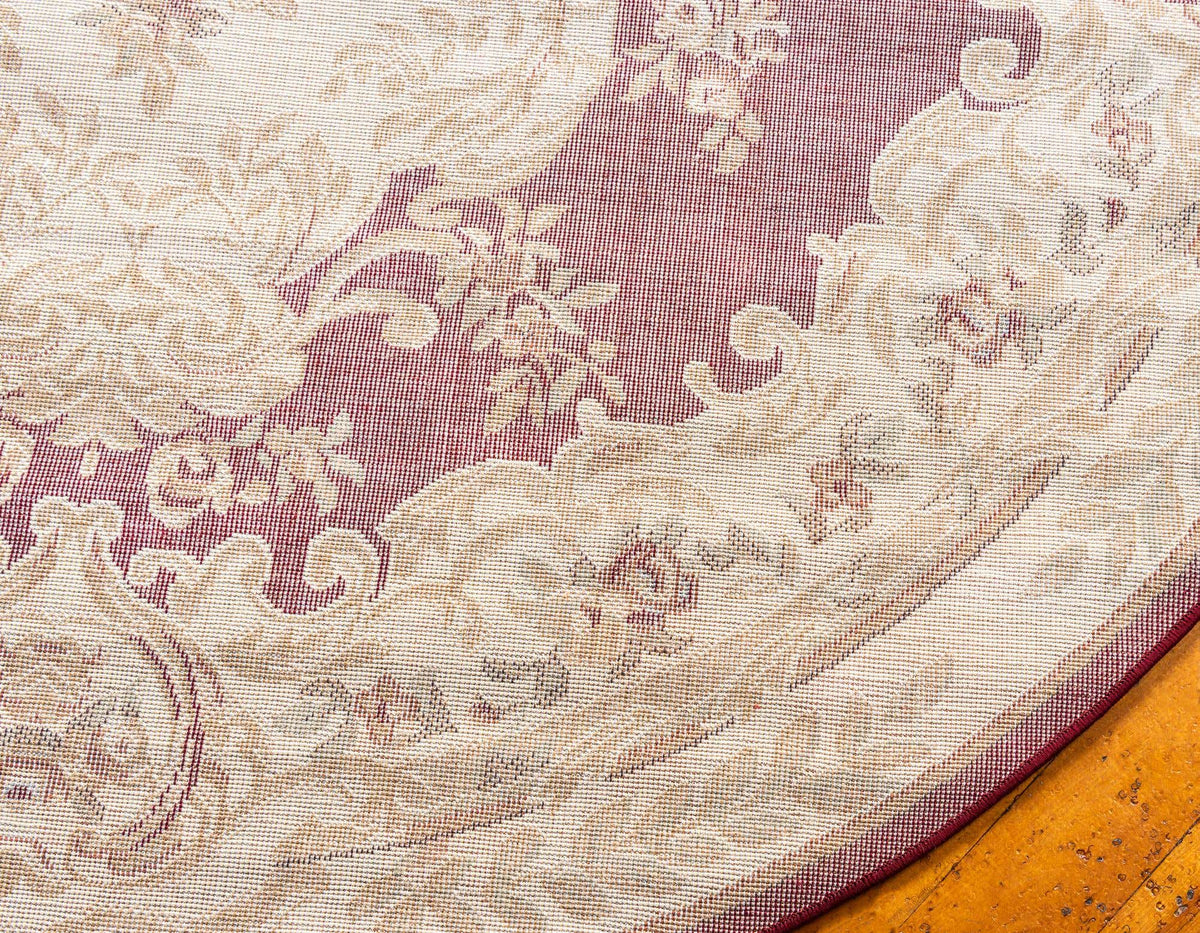 Rund Teppich Classic Aubusson in Rot von Hadorn™ - Lifestyle Image
